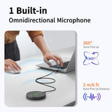 AIRHUG USB Microphone No Speaker,Desktop Computer Mic, Mute Button with LED Indicator,AI Noise Reduction,Plug & Play Omnidirectional
