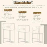 Counter Height Bar Stools Set of 4, Modern PU Leather Kitchen Island Stools