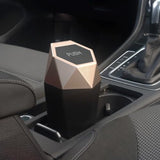 LoyaGour Car Trash Can Bin,Small Garbage Can with Lid,Automotive Cup Holder Mini Cars Trashcan,Portable Cute Cars Door Trash Cans,Women Car Dustbin (2Pcs, Gold)