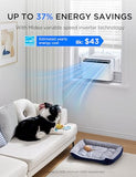 Midea 8,000 BTU U Shaped Smart Inverter Window Air Conditioner - Cools 350 Sq Ft, Ultra Quiet with Open Window Flexibility - Alexa/Google Assistant Compatible - 37% Energy Savings