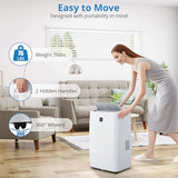 14,000 BTU Portable Air Conditioners, Cools Up to 750 Sq.Ft, Auto-Evaporation Low Noise, 3 in-1 Portable AC Unit with Remote Control Fits for Large Room, Office, Garage, White