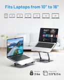 Metfut Laptop Cooling Pad with Detachable Fan & Cooler, Adjustable Height & Angle, 360 Rotation Base, Ultra-Quiet