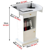 BIBOYA Podium Heavy Duty Lectern Stand Podium, Large Storage Area Speaking