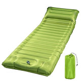 Minthouz Camping Sleeping Pad, 5 Inch Thick Inflatable Camping Pad, Foot Pump Fast Inflation, Portable Sleeping Mat for Camping Backpacking Hiking Traveling Tent