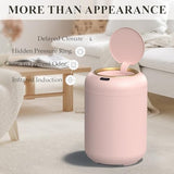 onlcuk Smart Bathroom Trash Can with Lid，3 Gallon Bathroom Garbage Can