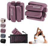 Ankle Weights for Women Men Adjustable 2LB Wrist Weights Bracelet Set of 2 for Home Gym Weighted Bangles Wristbands Leg Arm Weights, Deep Plum