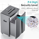 18-Sheet Shredders for Home Office Heavy Duty P-4 Security Level Crosscut Paper Shredder Paper