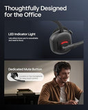 Open-Ear Bluetooth Computer Headset, Noise Cancelling Mic + Mute Button, USB-A Dongle Compatible with PC SHOKZ