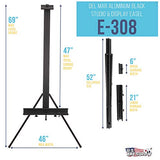 High Aluminum Single Mast Artists Studio Easel Stand for Sign and Floor Display - Heavy Duty Adjustable Extra Large
