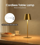 3 Pack Cordless Table Lamp, Battery Operated Lamp - Portable Waterproof Rechargeable Table Lamp