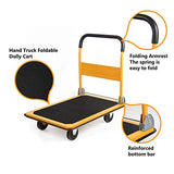 LEADALLWAY Platform Truck Large Size 880lbs Foldable Push Cart