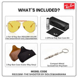 Ray-Ban x Dolce Gabbana Edition RB3138M SHOOTER Aviator Sunglass with Kit