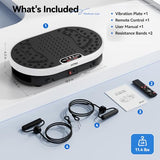HTM Vibration Plate Exercise Machine with 120 Speed Levels, 9 Program Modes and Remote Control - 15 Min Timer, 300 lbs Capacity