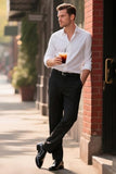 GINGTTO Mens Black Dress Pants Slim Fit Stretch Slacks Chinos Pants