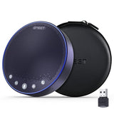 Conference Speaker and Microphone, Zoom Certified Bluetooth Speakerphone with 4 AI Mics 360° Voice Pickup, 18H Talk Time