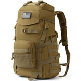 AUMENTAR 50L Tactical Backpack for Men and Women, Water-Resistant Molle Rucksack, Large Military Assault Pack for Hiking, Hunting, Camping, Gym & Outdoor Survival Khaki