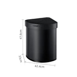 BXFIRS Stainless Steel Smart Sensor Trash Can Be Used in Home Living Rooms Offices Kitchens Corners Garbage bin(Gray)