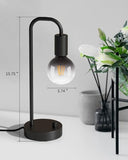 ONEWISH Industrial Table Lamp for Bedroom, Fully Dimmable Modern Bedside Lamps with 2700K Warm Light Bulb for Kids Reading (Bulb Included)
