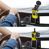 UAYESOK Handheld Radio Car Mount, Stable Walkie-talkie Vehicle Holder (Vacuum Suction Cup, Windshield Dashboard Mounting) For Ham HT, Speaker Mic, Scanner