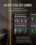 Uniclife 48 Position Key Cabinet with Combination Lock Resettable Black Digital Security Storage Box Steel Key Organizer