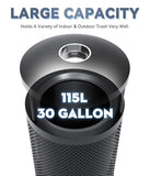 Commercial Outdoor Trash Can, Round Waste Receptacle for Parks