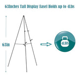 Tall Display Easel Stand for Wedding Sign Poster, Foldable and Adjustable