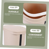 Cabilock Large Plastic Trash Can, 13 Gallon Capacity, Khaki Color, with Lid