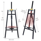 Wooden Easel Stand for Sign, 47" Adjustable Painting & Display Easel for Adults, Beginners and Students