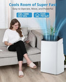 GarveeTech 14000 BTU Portable Air Conditioner - 4 in-1 Cooling, Dehumidifier, Fan & Sleep Mode, Quiet AC Unit for Rooms up to 750 Sq.Ft, 24H Timer, Remote & Window Kit Included, Black Top Cover