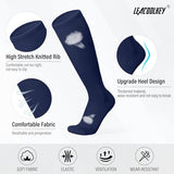LEACOOLKEY Baseball Belt and Socks Softball Belt Socks Combo Set for Youth Boys Girls Navy Blue