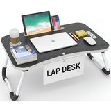 Lap Tables for Adults & Kids - Suitable Tablet and Laptop Stand for Bed - Include iPad Slot and Cup Holder