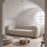 Luxury Modern Tight Curved Back Velvet Sofa, Minimalist Style Comfy Couch for Living Room Apartment