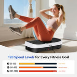 HTM Vibration Plate Exercise Machine - 330lbs Weight Capacity, 120 Speed Levels, Full Body Workout Shake Board