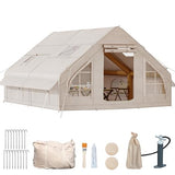YITAHOME 13FT X 10FT Inflatable Camping Tent, Large Inflatable House Tents for 8 People with Pump, Easy Setup Waterproof Blow Up Tent with Explosion Proof Valve for Camping Hiking Backpacking