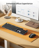 Mechanical Keyboard and Mouse, Wireless Rechargeable Aluminum Keyboard Mouse, 2.4G+Dual Bluetooth