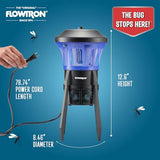 Flowtron Outdoor Bug Trap | UV Light & Powerful Fan Fly Killer with ½ Acre Coverage | Quiet Insect Control & Weather Resistant | Easy Clean Collection Chamber | Patio Deck Yard | ETL Certified