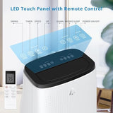 14,000 BTU Portable Air Conditioner – 3 in-1 Powerful AC Cooling, Dehumidifier & Fan for Rooms up to 750 sq.ft. | Energy-Saving 24H Timer & Remote Control | Ultra-Quiet Sleep Mode | Fast & Easy Setup