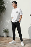 GINGTTO Mens Dress Pants Slim Fit Stretch Plaid Chinos Black Size 30
