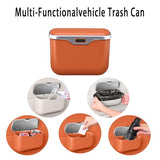 MAIBAOYUAN Custom Text Car Trash Can with Lid,Leakproof Auto Garbage Bin