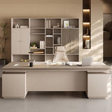 Modern L Shaped Executive Desk with 4 Drawers, 71 inch Large Home Office Desk