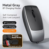 Wireless Mouse Mini Small Finger Bluetooth Mouse with TF Card Reader,Silent Pocket Portable Handheld Tiny Compact USB Travel Optical Mice for PC Laptop Computer Macbook Tablet Kids Women Men Gift