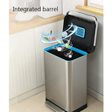 This 25L Stainless Steel Pedal Trash Can - Bin with Lid for Kitchen Living Room & Bathroom