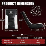 GTPLAYER Floor Rocker Gaming Chair – Adjustable Angle Limiter, Ultra Lightweight Ergonomic Floor Rocking Game Seat for Gaming and Lounging, Black & White