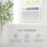 Keystone 18,000 BTU Window Air Conditioner and Dehumidifier, 230V, Window Unit Air Conditioners for Apartment, Living Room, Bedroom, Large Rooms up to 1000 Sq.Ft., Window Air Conditioner with Remote