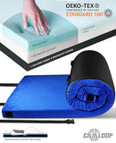 Gaialoop 3 Inch Memory Foam Camping Mattress, Dual Layer Thick Sleeping Camp Pad for Car Tent Cot, Roll-Up Portable Glamping Floor Bed for Guests Sleepover[Single: 75 * 30 * 3"]