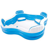 Intex 56475EP Swim Center Family Lounge Inflatable Pool, 90" X 90" X 26", for Ages 3+