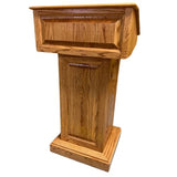 Counselor Solid Wood Podium Lectern – Handcrafted Oak Presentation Podium for Churches, Schools, Events