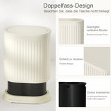 IVTUVTI 1.6 Gallon Trash Can with Lid, Small Bathroom Trash Can Wastebasket, Slim Garbage Can with Inner Bucket, Living Room