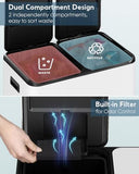 Hands-Free Kitchen Garbage Bin, Recycle Waste Dustbin, Soft-Close Lid, 2 Buckets,Foot Pedal