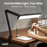 Neatfi XL 2,500 Lumens 30W LED Task Lamp – 22” Wide Shade | 324 SMD LEDs | 5 Light Modes